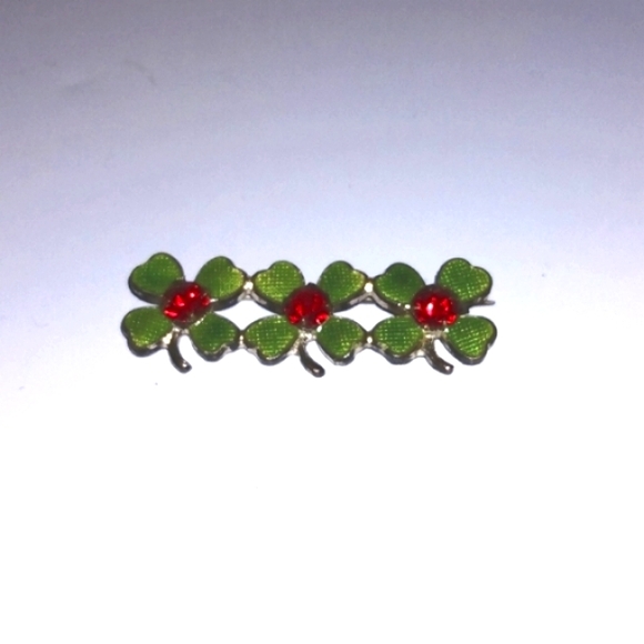 Jewelry - Vtg.four leaf clover bar pin